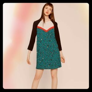 NWT Zara Animal Print 3/4 Sleeve Mini Dress